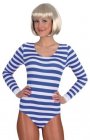 Dance Body gestreift für Damen, Blau-Weiß