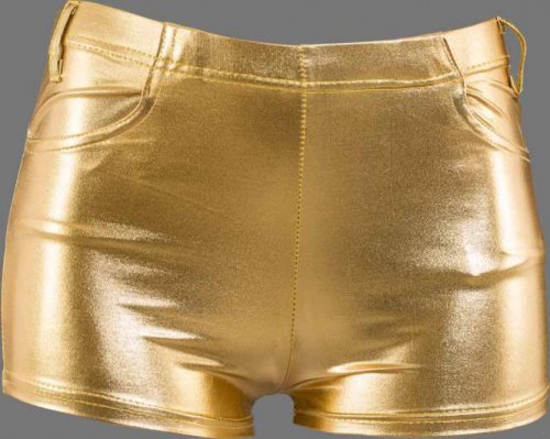Hot Pants aus Lycrastoff (Gold)